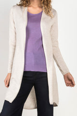 Womens Organic Cotton Sweater | Essential Knit Cardigan | Oatmeal Ivory