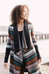 Womens Organic Cotton Sweater | Alpaca Fair Isle Coat 